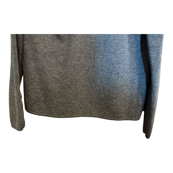 Ann Taylor Loft Women’s Cardigan Gray Open Front Draped Sweater Size Small - Picture 7 of 8